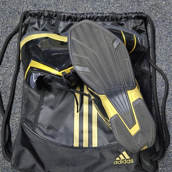 Adidas T-Mac 2 Restomod Black & Gold Shoes - Picture 2 of 4